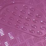 Tapis pvc effet metallisé rose 2