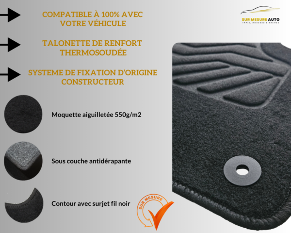 Tapis de voiture sur mesure pour Volkgwagen Golf 6 – Image 5